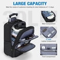 thumbnail image 2 of Rolling Backpack Ponhog para portátil de 17 pulgadas con ruedas, color negro, 2 of 7