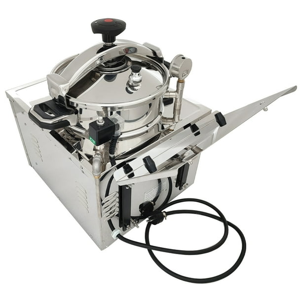INTBUYING Commercial Pressure Fryer Cooker Chicken High Pressure Fried Chicken Stove 16L Capacity Stainless Steel Chicken Deep Fryer Machine