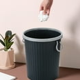 thumbnail image 5 of Kitchen Trash Can, Step-On Garbage Can with Lid, Tall Kitchen & Bathroom Trash Can, Small Office Waste Bin, Black - Xuniizn, 5 of 7