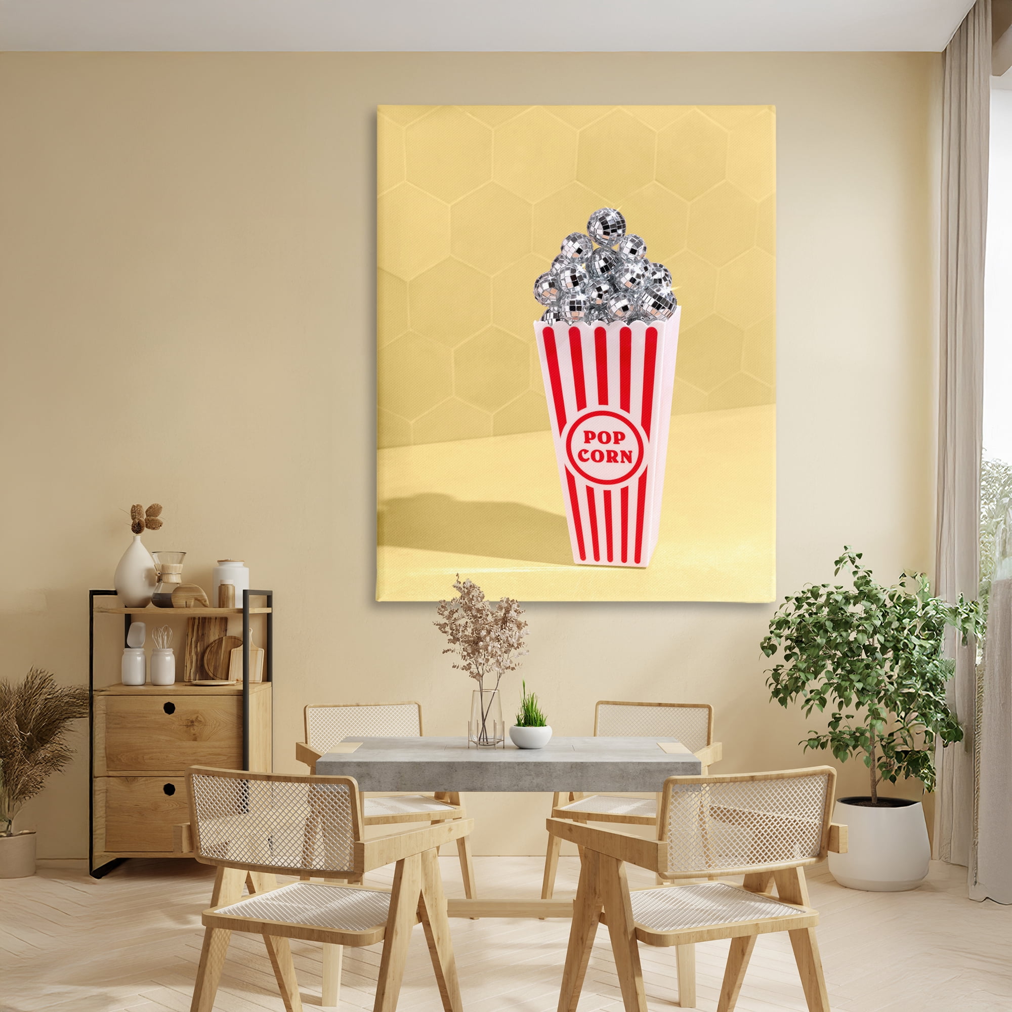 Stupell Industries Disco Filled Popcorn Canvas Wall Art, design by LISH Creative
