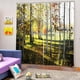 thumbnail image 3 of 2x Cortinas opacas para ventana, cortinas de baño de gasa transparente con gancho 01 Bosque de cipreses, 3 of 9