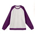 thumbnail image 5 of Men's Christmas Raglan Sleeve Crewneck Fleece Lined Sweatshirt | Warm and Soft Pullover with Holiday Design for Casual Outfits and Winter Layering,Purple,XL, 5 of 6