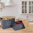 thumbnail image 4 of Pethiy Potato and Onion Storage Canisters - 2-Pack Kitchen Storage Bin Set, Durable Potato Storage Box with Aerating Holes for Freshness and Long Shelf Life,Gray, 4 of 6