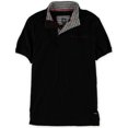 thumbnail image 1 of Polo de rugby CAVI para hombre con cuello simulado, negro, mediano, 1 of 1