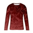 thumbnail image 5 of VgaVtl Red Men's Long Sleeve Tee Shirts Muscle Mens Tops Workout Casual Graphic Regular Layering Shirts,3XL, 5 of 5
