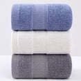 thumbnail image 3 of Nvzi 6 toallas de baño de algodón puro, toalla de mano de algodón suave para el hogar, súper suave, altamente absorbente, 28,35 x 13,39 pulgadas (azul oscuro), 3 of 5