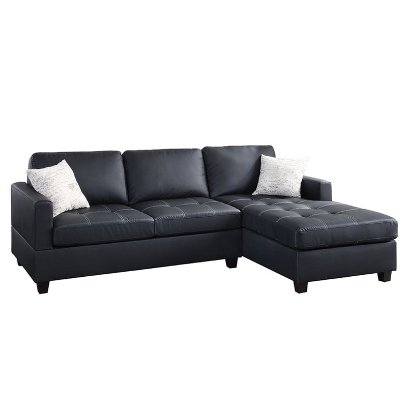 2 Piece Faux Leather Sectional Sofa Set, Is Poundex Furniture Any Good