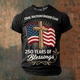 thumbnail image 2 of JAJAHO 250 Years Anniversary USA Shirts For Men Short Sleeve Crew Neck American Flag Print T Shirt 4Th Of July Independence Day Tee Top, 2 of 4
