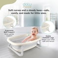 thumbnail image 4 of Dolu Nuve Foldable Baby Bathtub Collapsible Infant Bath Tub for Newborns, Beige, 4 of 5