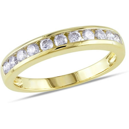 Miabella 1/2 Carat T.W. Diamond Semi-Eternity Ring in 10kt Yellow Gold