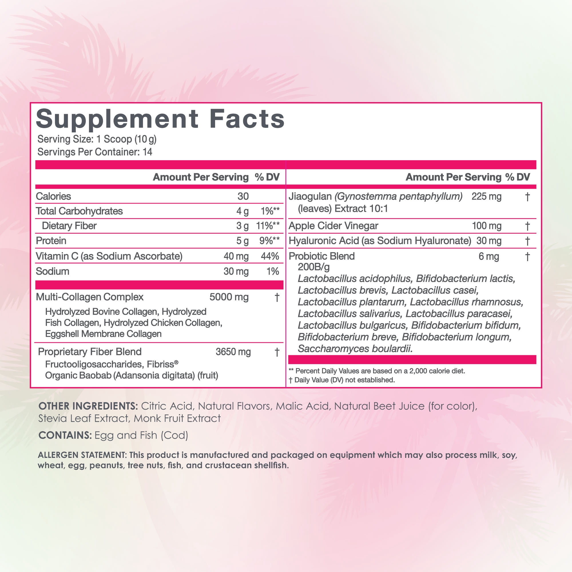 SkinnyFit Super Youth Multi-Collagen Peptides Powder for Skin & Joint Health, Strawberry Watermelon Flavor, 14 Servings