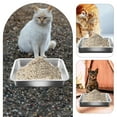 thumbnail image 6 of Beaupretty Plated Silver Metal Cat Litter Box Large Space Easy to Clean and Sturdy, 6 of 8