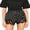 Multicolor, variant on Women's Mini Shorts Lace Patchwork Drawstring Elastic Waist Casual Summer Lounge Shorts