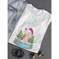 thumbnail image 3 of Fox Snow Globe Merry Xmas T-Shirt Women -Image by Shutterstock, Female x-Large, 3 of 4