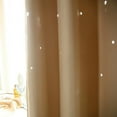 thumbnail image 6 of Romance Double-Deck Cloth & Blackout Floor-standing Curtain Star Hollow Curtain Drape, High Shading, 6 of 6