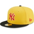 thumbnail image 3 of Men's New Era Yellow/Black New York Yankees Grilled 59FIFTY Fitted Hat, 3 of 6