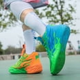 thumbnail image 3 of Basketball Shoes for Womens Colorful Volleyball Fashion High Top Breathable Lightweight Grip Indoor Outdoor Sport Sneakers, 3 of 6