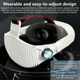 thumbnail image 5 of Adjustable Head Strap Compatible with Meta Quest 3/Quest 3S, Lightweight VR Accessory for Comfortable Pressure Relief, Right-Side Dial Fit, Breathable & Recline-Friendly Design,White, 5 of 8