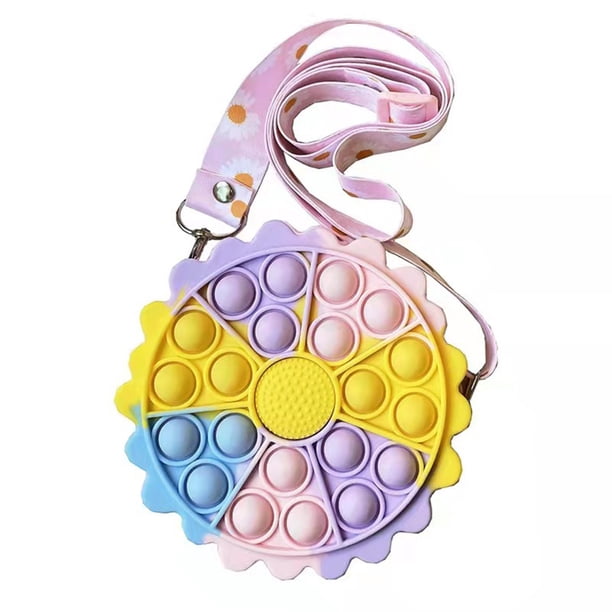 Push Bubble Coin Purse Silicona Descompresión Juguete Extrusión Bubble Messenger Bag Para Amante Y Hermana seitruly AP008187-03