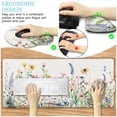thumbnail image 4 of Floral Mouse Pad Set with Wrist Rest - Large Extended Desk Mat, Keyboard Pad & Coaster, Non-Slip Water-Resistant Surface, Ergonomic Support for Office & Gaming, 4 of 7