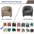 thumbnail image 6 of SIELUNO Club Chair Slipcover,2 Pcs Stretch Armchair Cover Tub Chair Cover Furniture Protector Removable Arm Chair Cover for Bar Counter Home Décor, 6 of 7