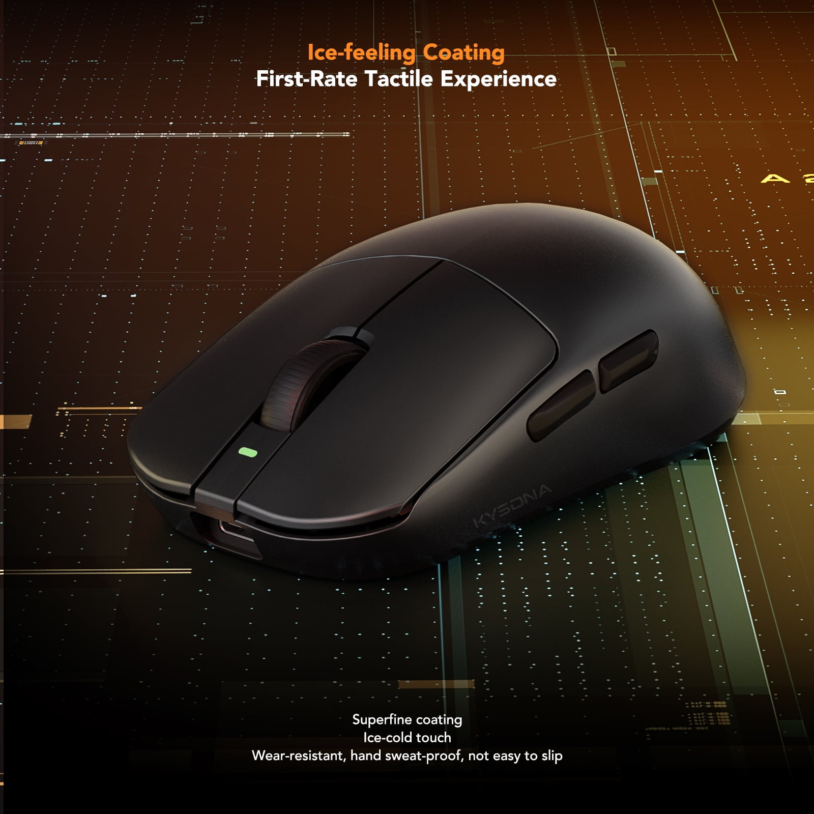 Mercury Wireless Gaming Mouse，41g Ultalight, PAW3395 Sensor, 8K Polling Rate,26000 DPI,5 Programmable Buttons Optical Mice for PC/MAC/Laptop,Black