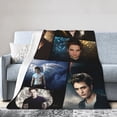 thumbnail image 2 of Super Soft Flannel Throw Robert Pattinson Edward Cullen Twilight Blanket 40"X30" For Bed, Sofa, Camping, Cold Cinema Or Travel,Gift For Your Family And Friend, 2 of 4