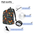 thumbnail image 3 of Disketp Autumn with Pumpkins print Canvas Backpack Lightweight Travel Daypack Student Rucksack Laptop Backpack-Small, 3 of 5