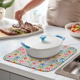 thumbnail image 2 of Pioneer Flower Floral Print Pattern Kitchen Dish Drying Mat 1 Pack, Ultra Absorbent Microfiber Drainer Mat, 16"x18", 2 of 6