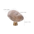 thumbnail image 4 of LOLIPPYY 2-Pack Cabinet Handles with Natural Stone Drawer Knobs and Brass Base - Unique Irregular Rock Pulls for Rustic Furniture Decoration, 4 of 7