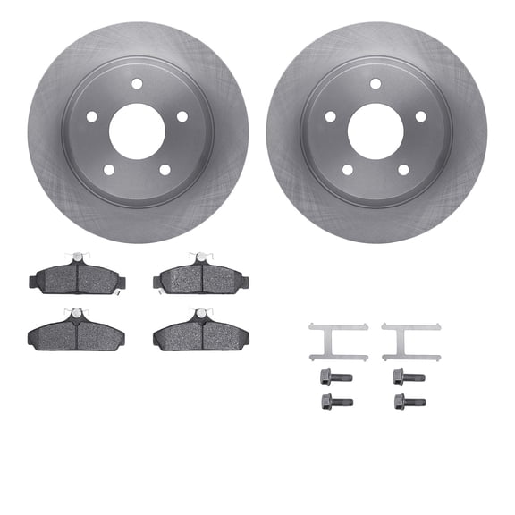 Dynamic Friction Company Front Brake Rotors with 5000 Advanced Brake Pads includes Hardware 6512-47145