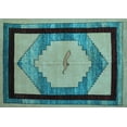 thumbnail image 1 of Ahgly Company Indoor Rectangle Abstract Light Blue Modern Area Rugs, 8' x 10', 1 of 4