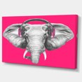 thumbnail image 2 of Elephant avec Écouteurs - Art Animal Contemporain sur Toile, 2 of 3
