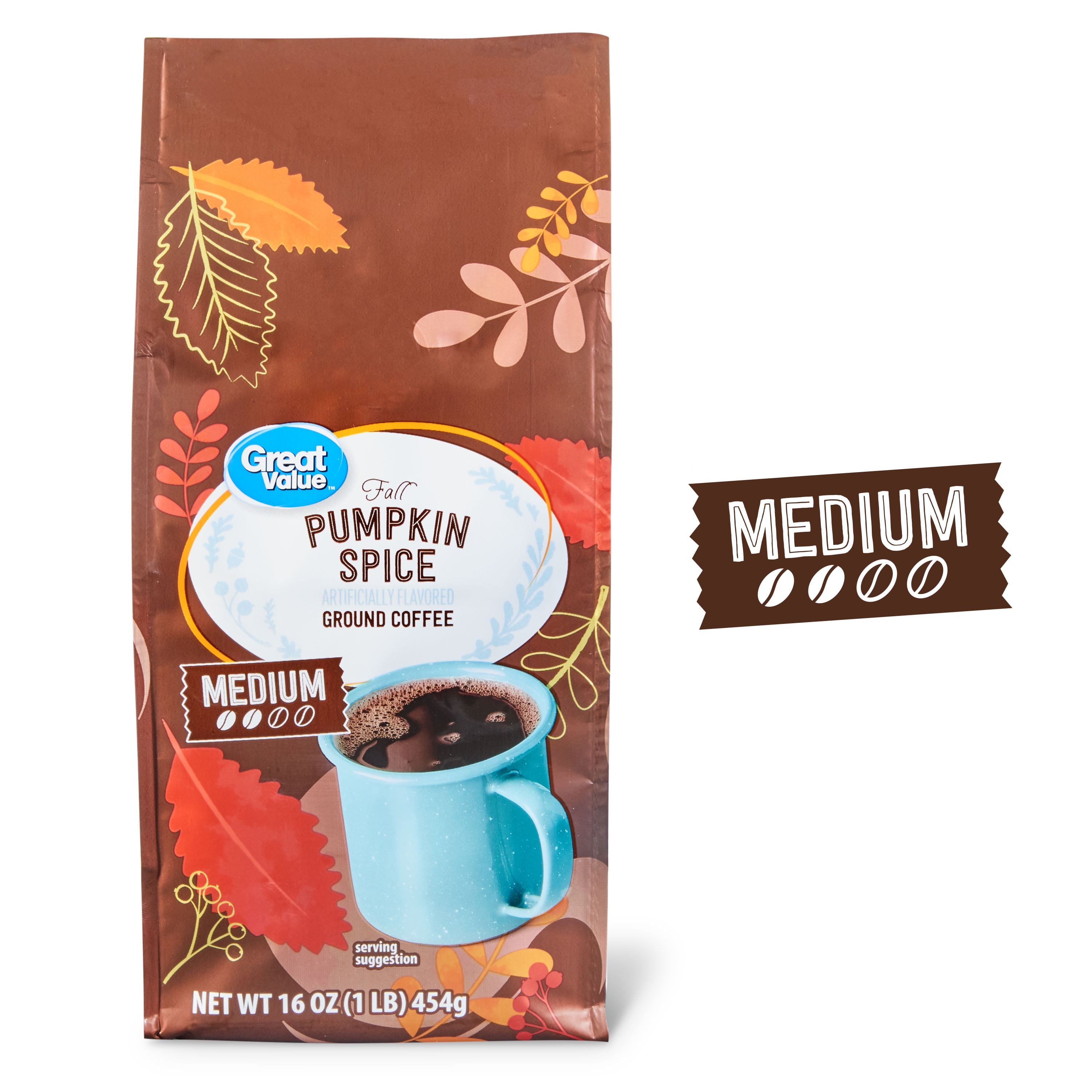 Great Value Pumpkin Spice Ground Coffee, 16 oz BrickSeek