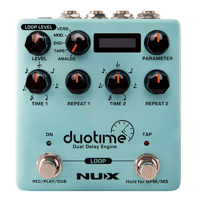 Pedal para guitarra eléctrica Nux Delay Duo Time Stereo Usb Ndd-6 NUX NDD-6 DUO TIME