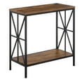thumbnail image 3 of Convenience Concepts Tucson Starburst Chairside End Table with Charging Station and Shelf, Barnwood/Black, 3 of 8