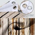 thumbnail image 4 of Rustic Wood Barn Door Blackout Curtains Village Wooden Home Decor Vintage Farmhouse Country Plank Decorate for Bedroom Living Room Grommet Window Drapes 2 Panel Sets-52"W x 45"L (Pack of 2), 4 of 7