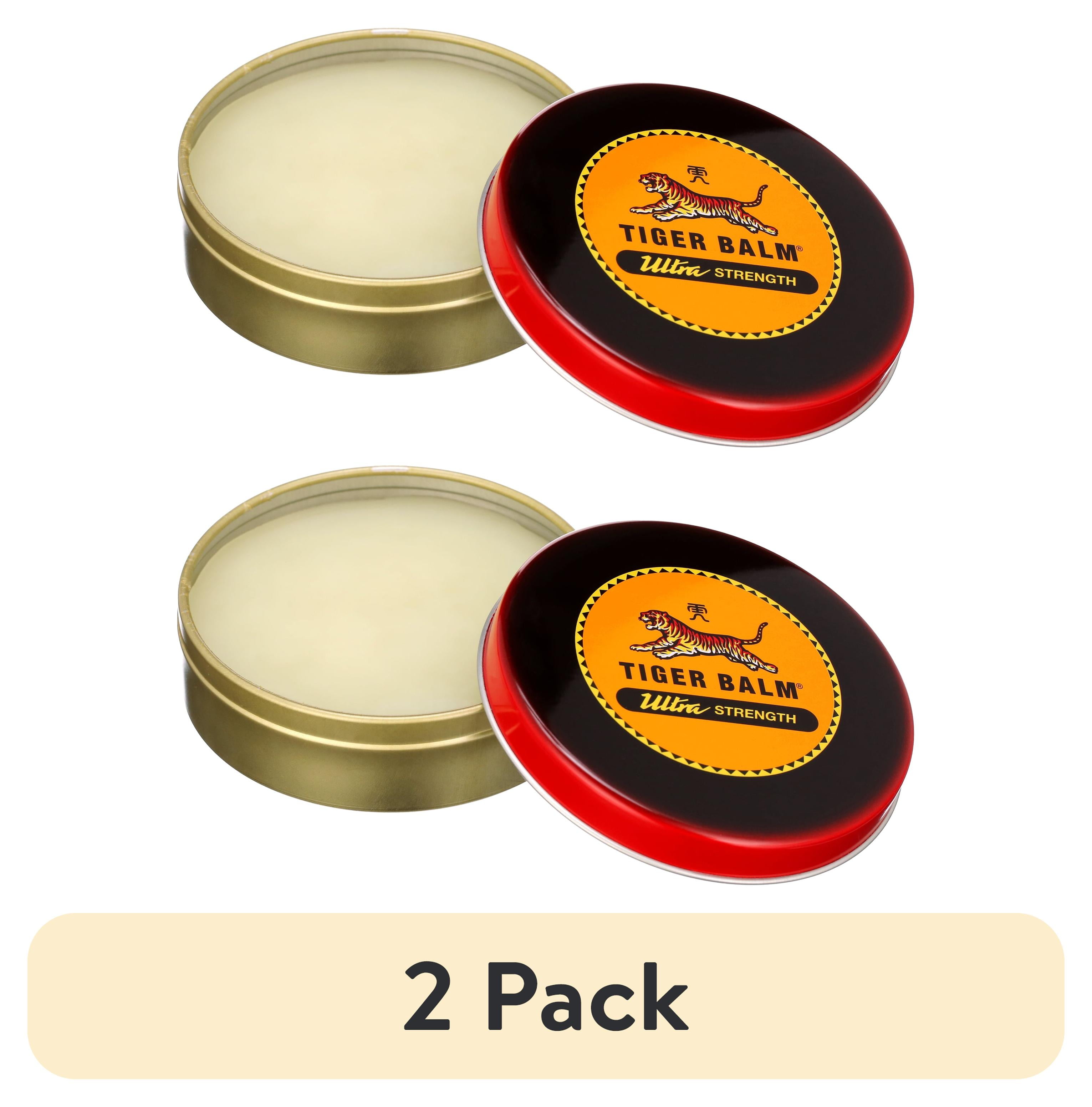 (2 pack) Tiger Balm Ultra Strength Pain Relief Ointment, 50g Tin, Relieves Backaches, Sore Muscles, Strains