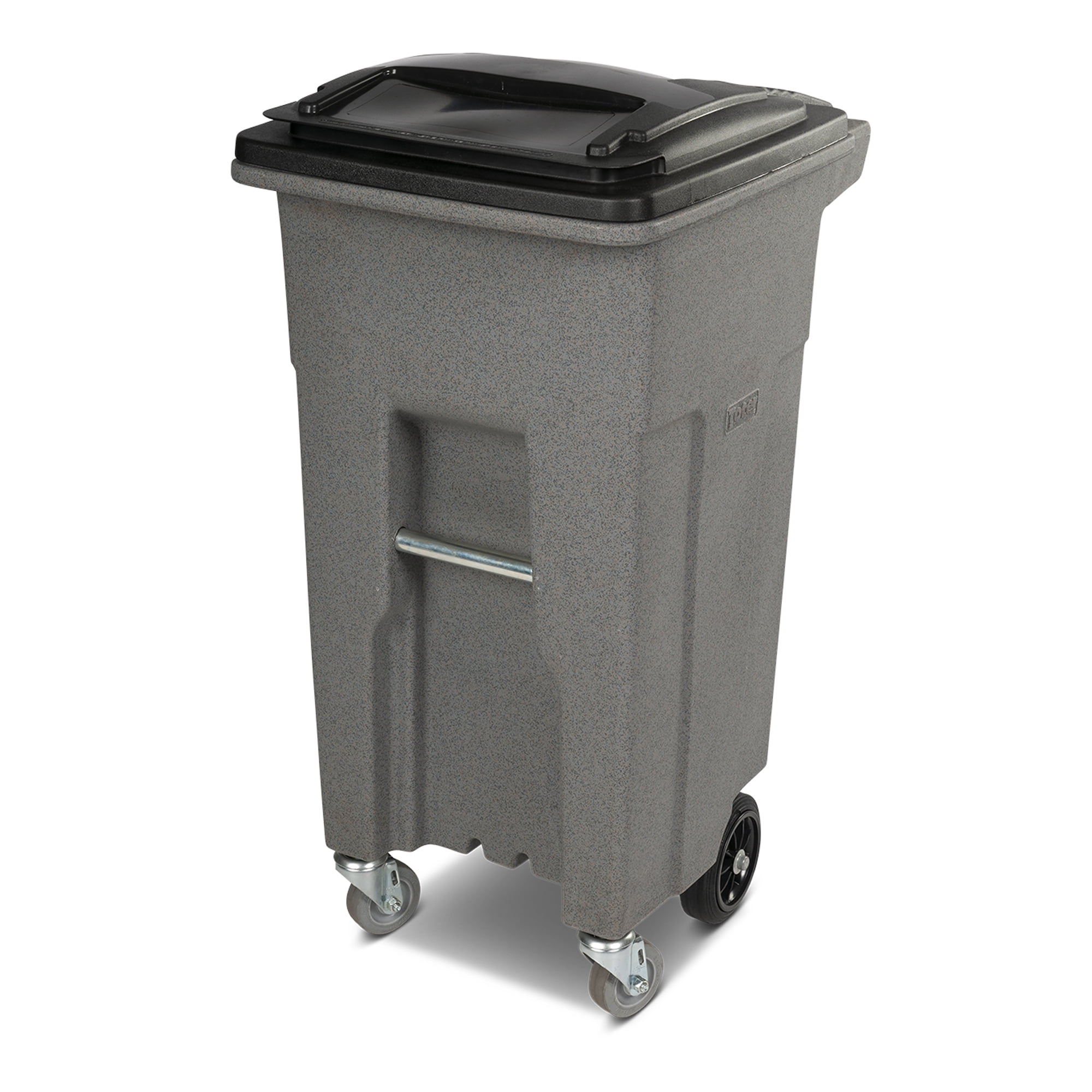 Toter 32 Gal. Graystone Trash Can with Wheels and Lid (2 Caster Wheels