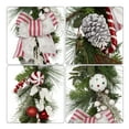 thumbnail image 3 of Adeeing Pre-Lit Artificial Christmas Garland, 9ft Lighted Christmas Decoration with 40LED, Red White Ball Ornaments, Pine Cones, Berries, Battery Operated, 3 of 9