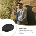thumbnail image 3 of Minnieouse Gorra de poliéster para hombre, repuesto Vintage, informal, ajustable, para acampar, senderismo, viajar, boinas para novio, regalo para la Sombreros Negro Minnieouse  AP019139-01, 3 of 6