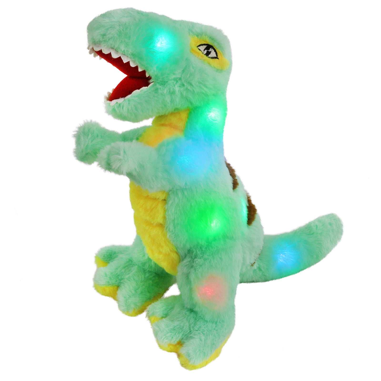 Details about   Bstaofy LED Dinosaur Stuffed Animal Glow Green T-Rex Light Up Plush Toy Soft Ado
