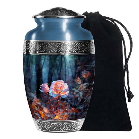 KARYLIZ Rose Unique Urns For Adult Ashes Man Large Funeral Urn For Human Female 10 Inch