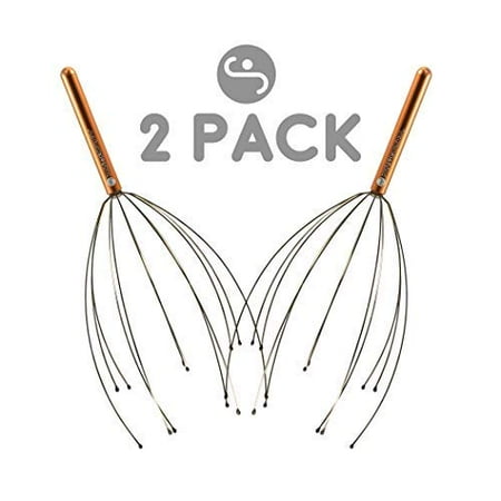 Scalp Massager by Body Back Company – Handheld Head Massage Tingler, Scratcher & Stress Reliever Tool Set for Hair Stimulation & Relaxation (2-pack)