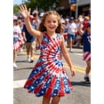 thumbnail image 4 of Aideaone Girls 4th of July Dresses Kids Sleeveless Sundress Independence Day Flag 4-13 Years, 4 of 7