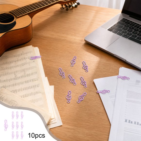 Candy-colored Metal Musical Note Paper Clips Treble Clef Brooches Treble Clef Musical Note Bookmarks And Paper Clips
