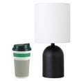 thumbnail image 4 of Evelyn&Zoe Talbot 13.25" Tall Mini Lamp with Fabric Shade, Blackened Bronze/White, 4 of 9