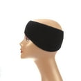 thumbnail image 3 of Calentador de orejas unisex para hombre y mujer, diadema de invierno de forro polar térmico, orejeras de esquí, banda elástica de licra, accesorios para el cabello (negro), 3 of 6