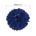 thumbnail image 2 of Uxcell 4" Pom Poms de Papel Flores Bola de Papel para Decoración de Fondo de Fiesta Azul Marino 20 Contar, 2 of 7