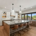 thumbnail image 3 of Haven 60 Watt 1-Light Matte Black Geometric Pendant Light with Clear Rippled Glass Shade, 3 of 12